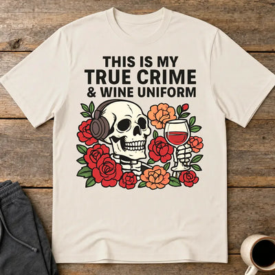 True Crime & Wine Uniform T-Shirt - Ice Grey