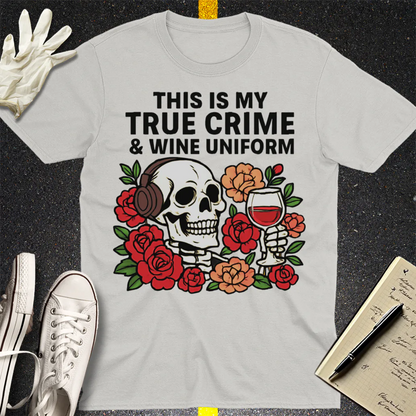 True Crime & Wine Uniform T-Shirt - Ice Grey