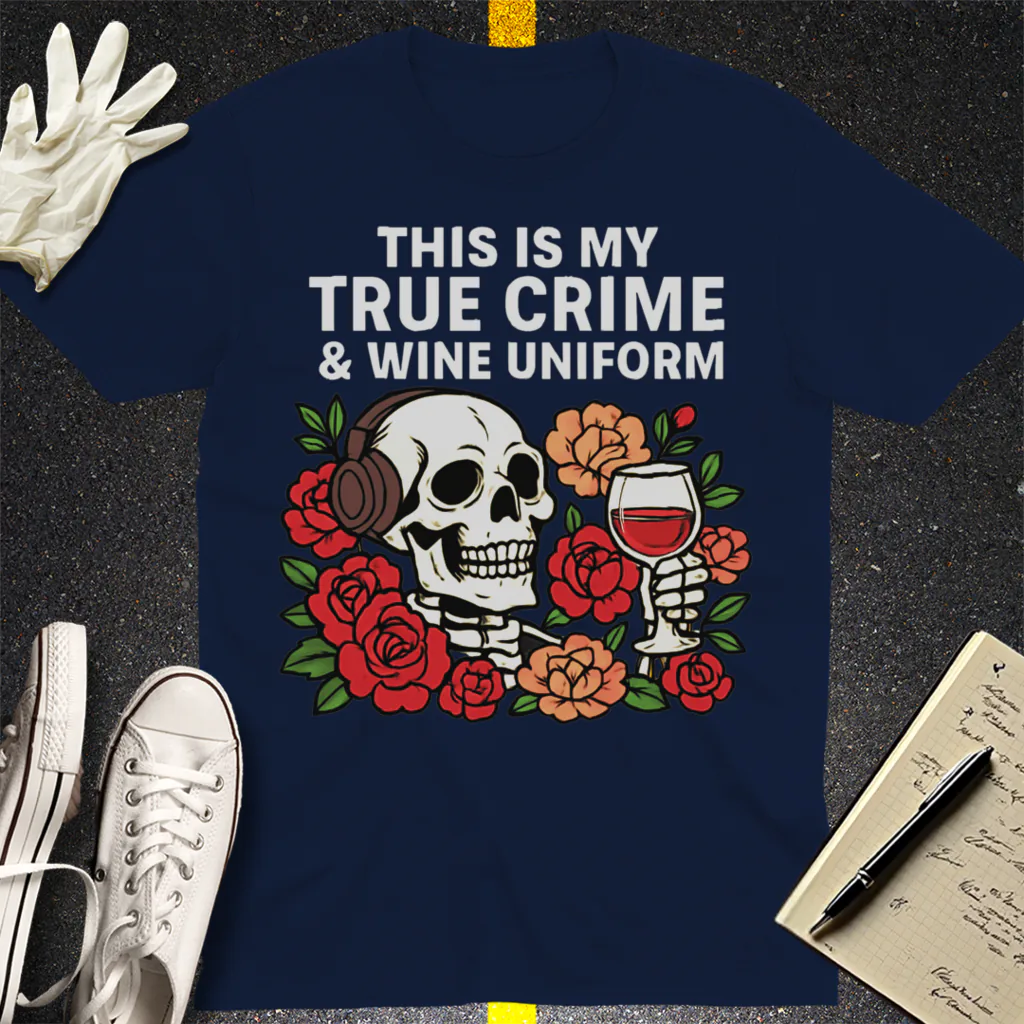 True Crime & Wine Uniform T-Shirt - Navy