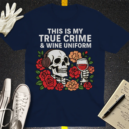 True Crime & Wine Uniform T-Shirt - Navy