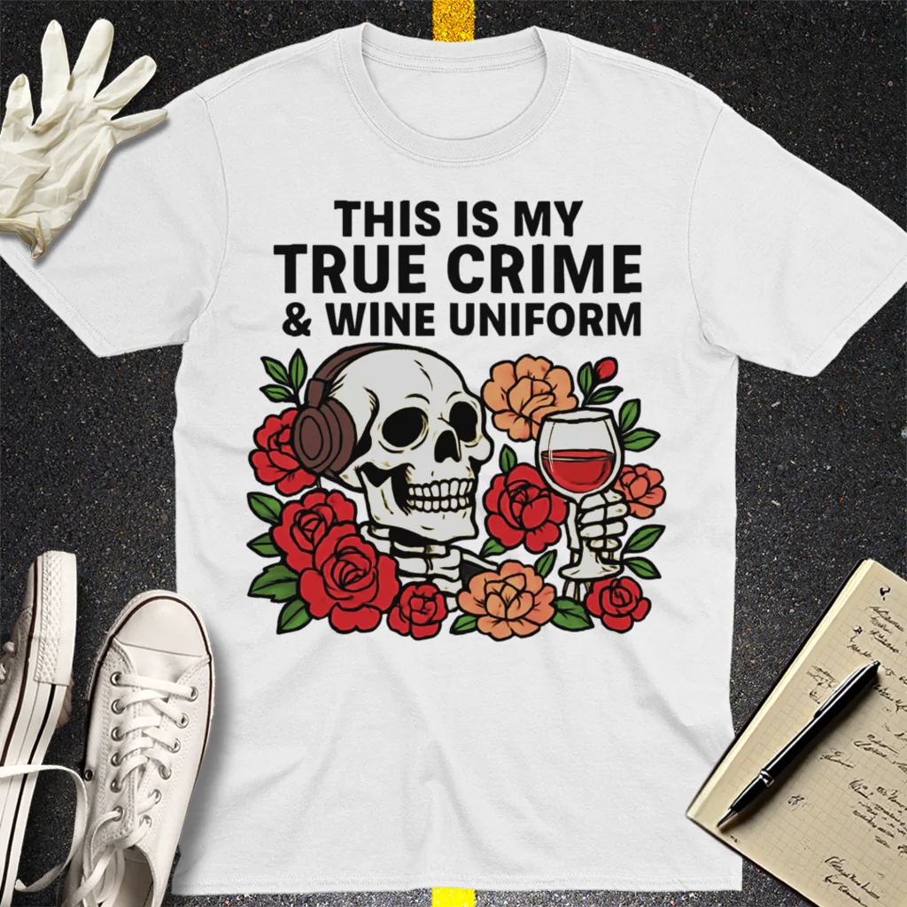 True Crime & Wine Uniform T-Shirt - White