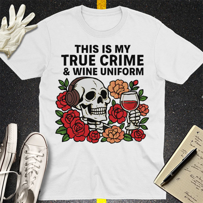 True Crime & Wine Uniform T-Shirt - White