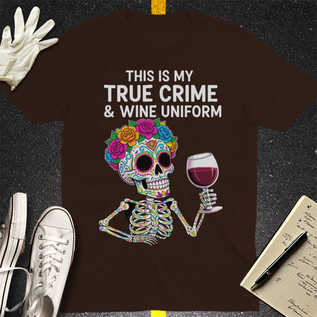 True Crime & Wine Uniform T-Shirt - Dark Chocolate