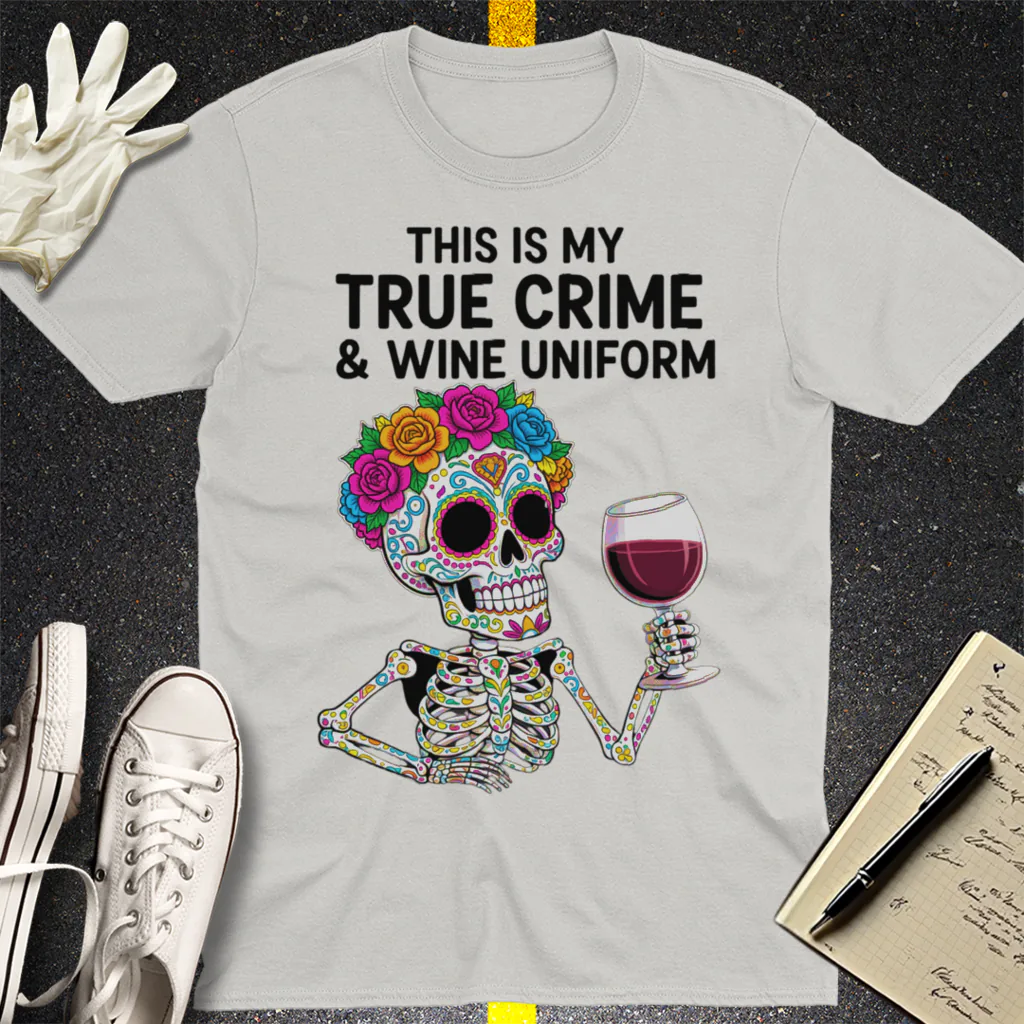 True Crime & Wine Uniform T-Shirt - Ice Grey