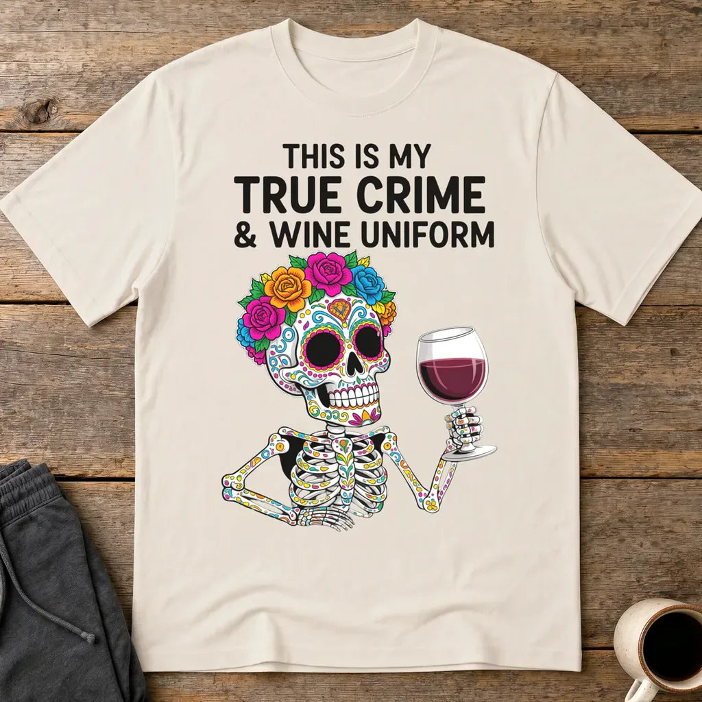True Crime & Wine Uniform T-Shirt - Ice Grey