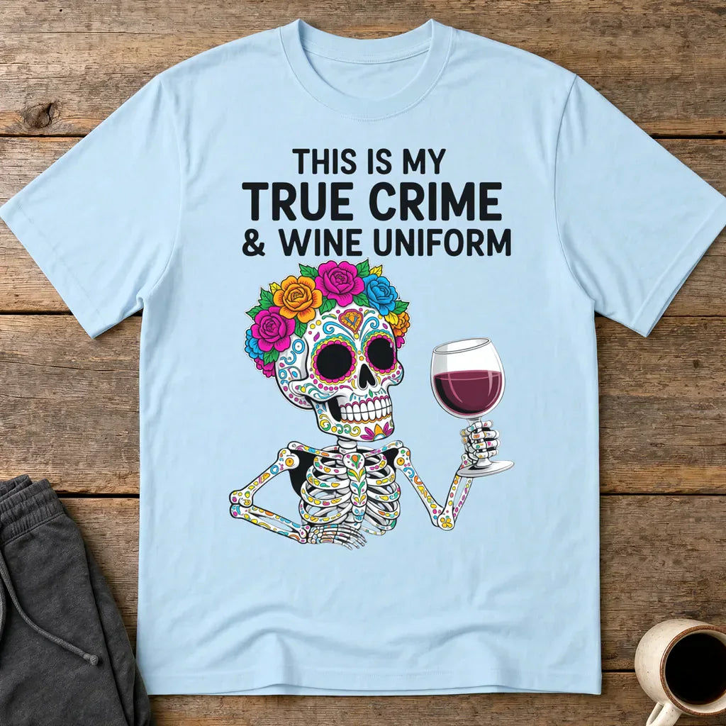 True Crime & Wine Uniform T-Shirt - Light Blue