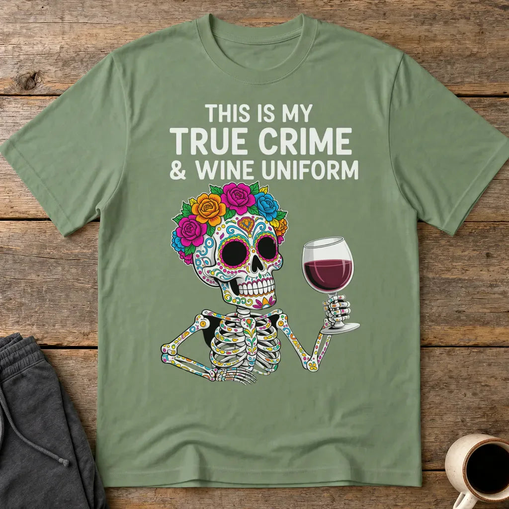 True Crime & Wine Uniform T-Shirt - Military Green