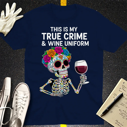 True Crime & Wine Uniform T-Shirt - Navy