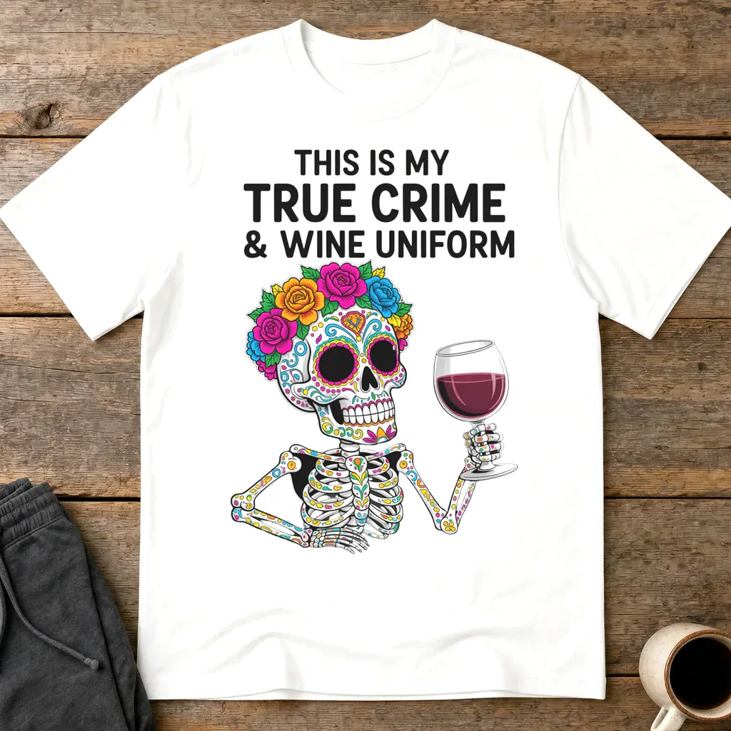 True Crime & Wine Uniform T-Shirt - White