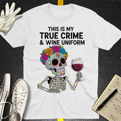 True Crime & Wine Uniform T-Shirt - White