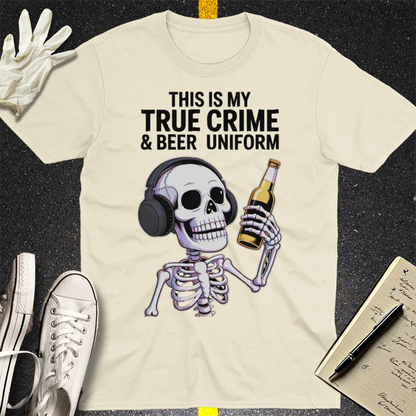 True Crime & Beer Uniform T-Shirt - Natural