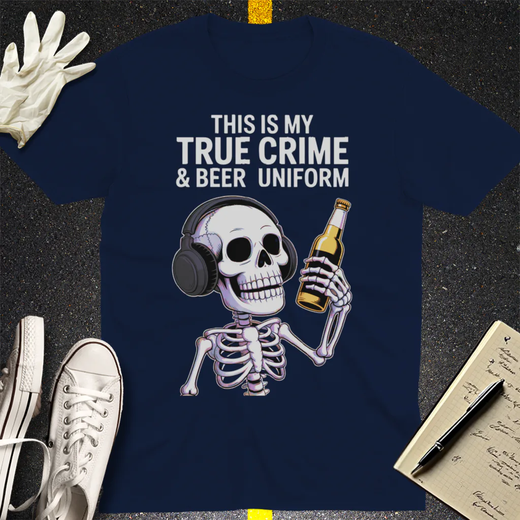 True Crime & Beer Uniform T-Shirt - Navy