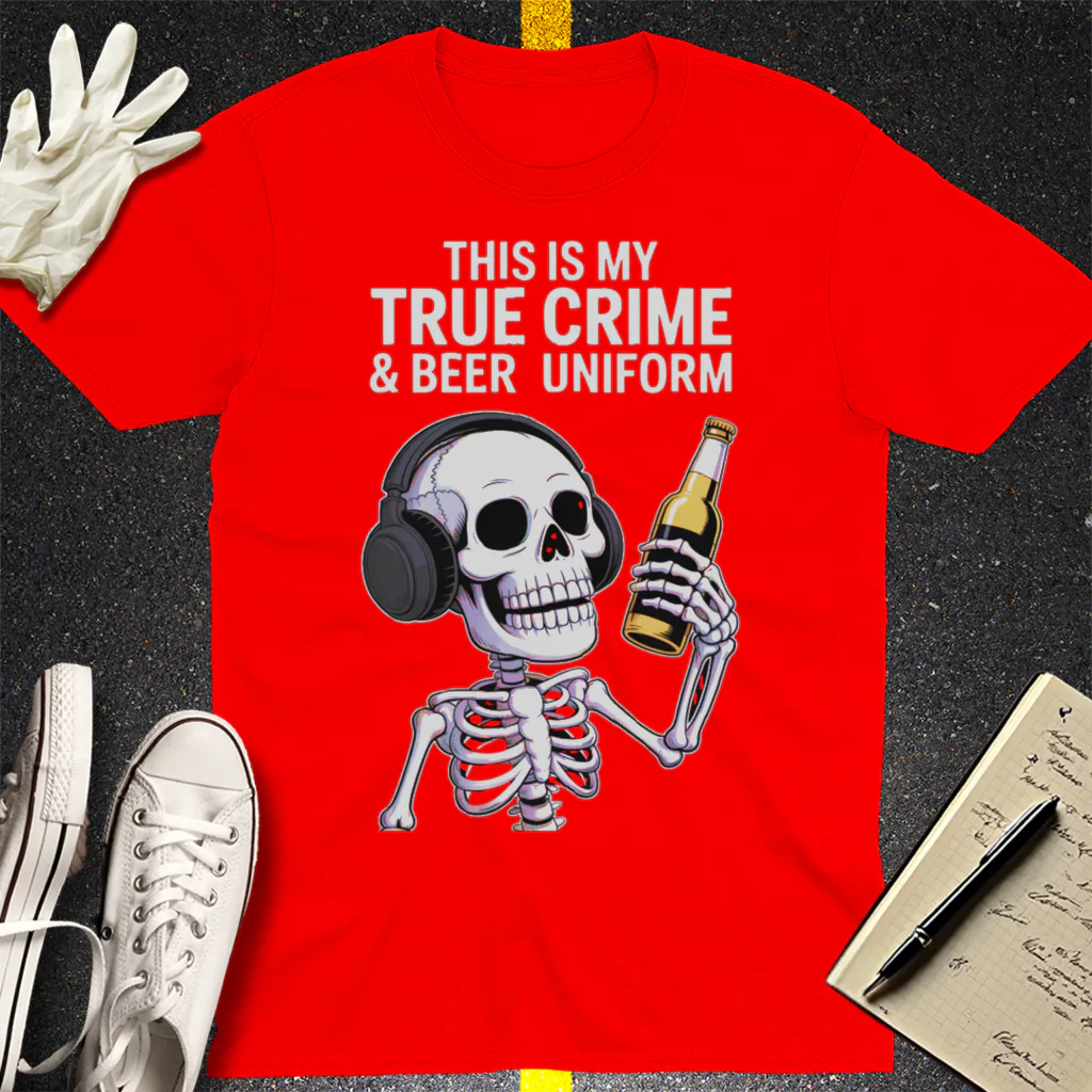 True Crime & Beer Uniform T-Shirt - Red