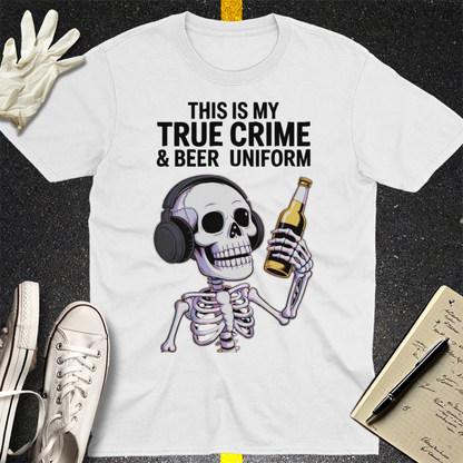 True Crime & Beer Uniform T-Shirt - White