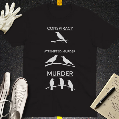 Crow Crime Scene T-Shirt - Black