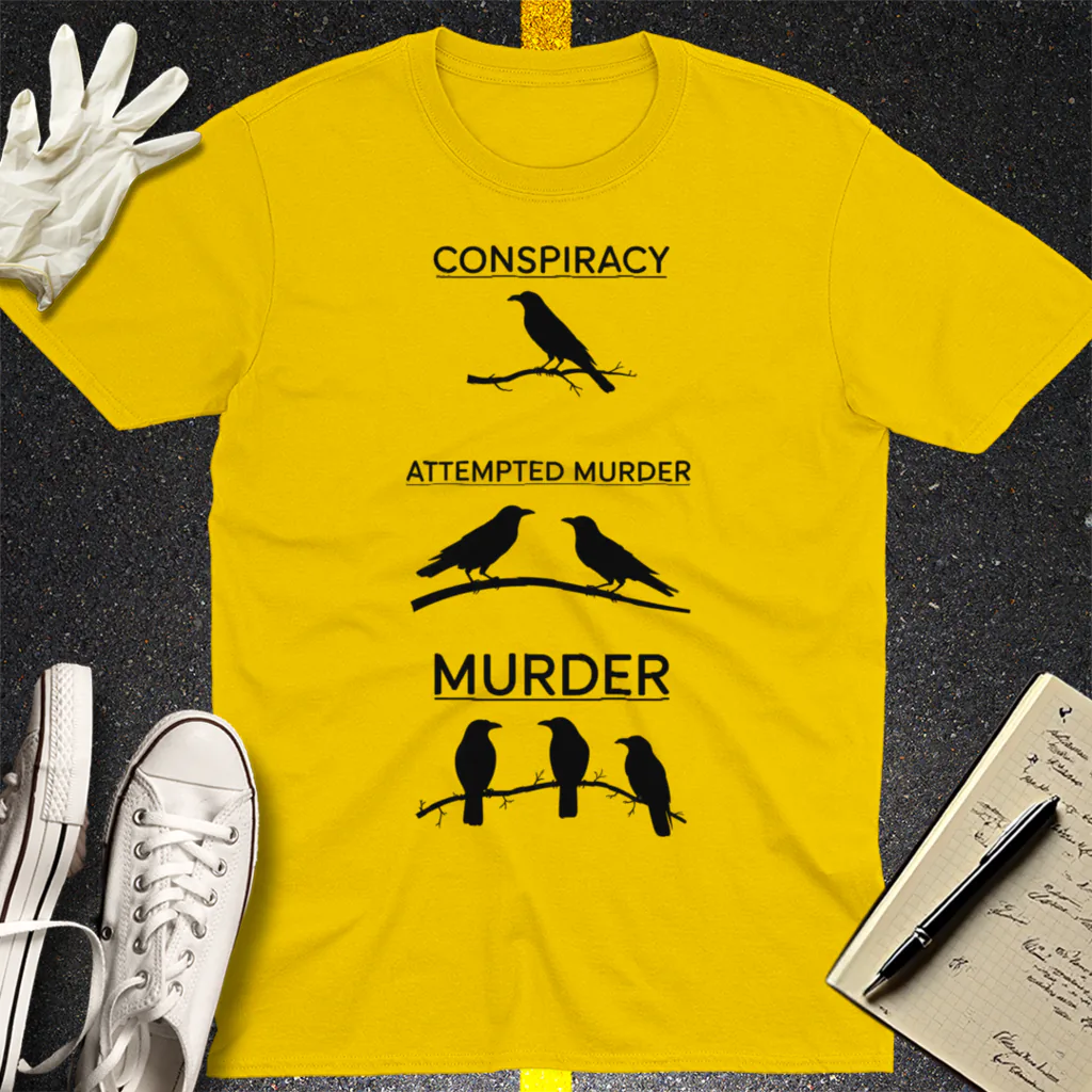 Crow Crime Scene T-Shirt - Daisy