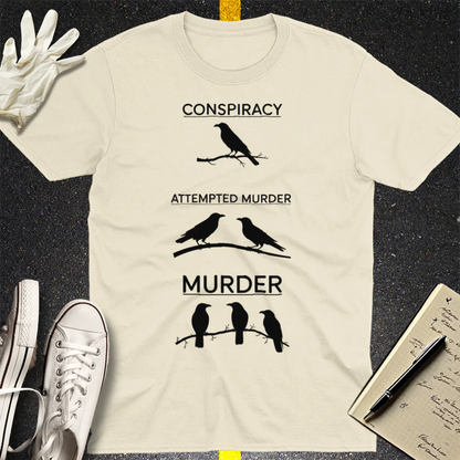 Crow Crime Scene T-Shirt - Natural
