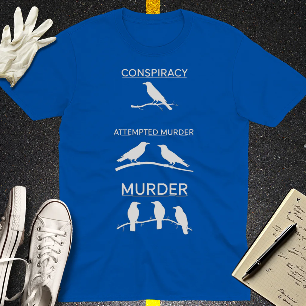 Crow Crime Scene T-Shirt - Royal