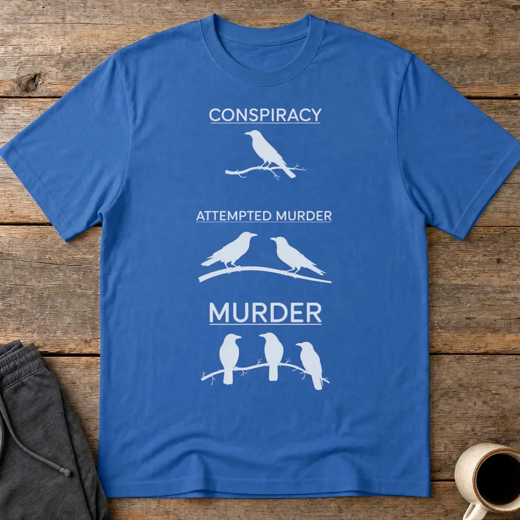 Crow Crime Scene T-Shirt - Royal