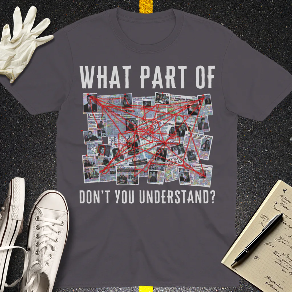 Conspiracy Board Madness T-Shirt - Charcoal