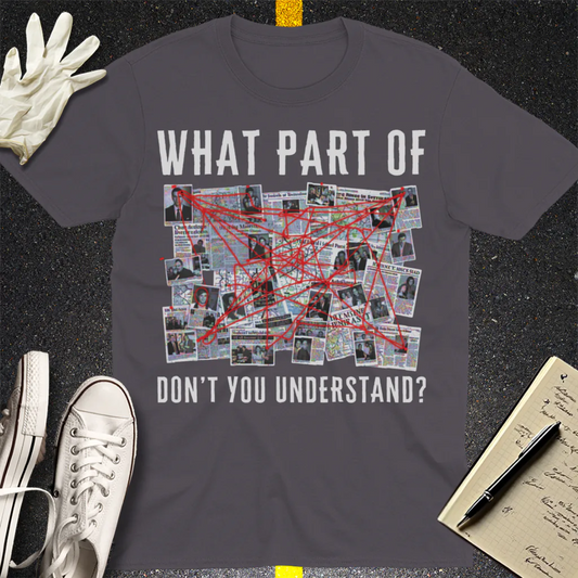 Conspiracy Board Madness T-Shirt - Charcoal