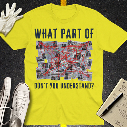 Conspiracy Board Madness T-Shirt - Cornsilk