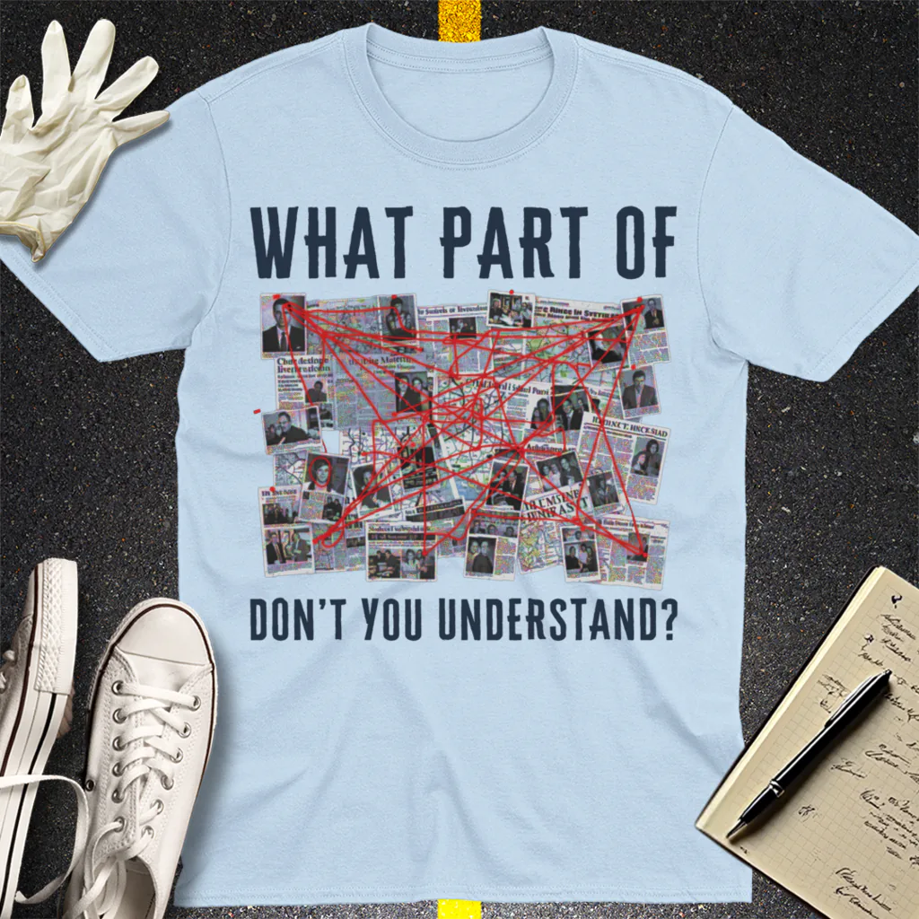 Conspiracy Board Madness T-Shirt - Light Blue