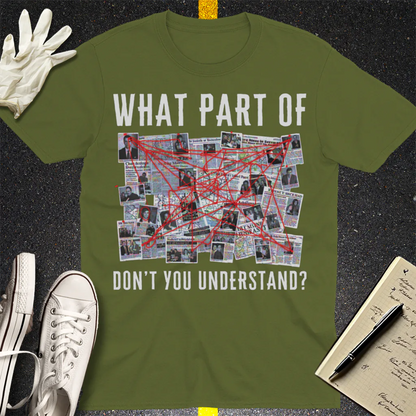 Conspiracy Board Madness T-Shirt - Military Green