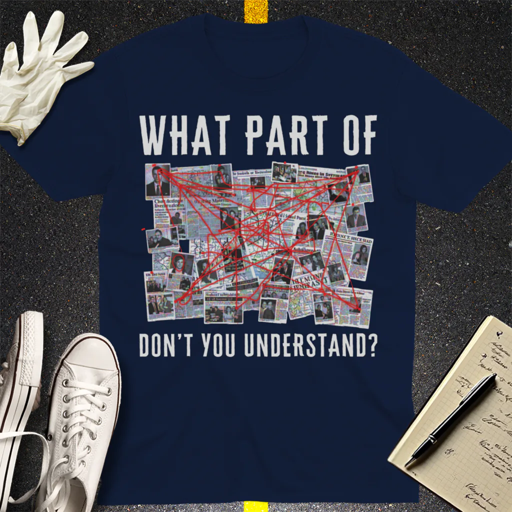 Conspiracy Board Madness T-Shirt - Navy