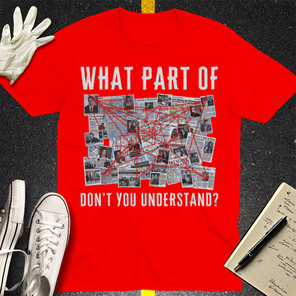 Conspiracy Board Madness T-Shirt - Red