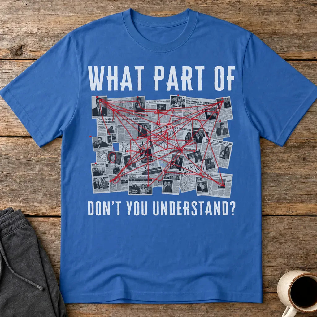 Conspiracy Board Madness T-Shirt - Royal