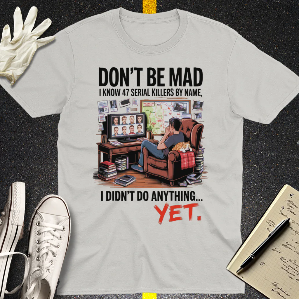 Serial Killer Obsession T-Shirt - Ice Grey