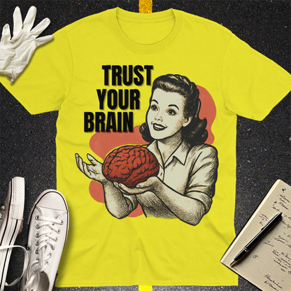 Brains for Dinner T-Shirt - Cornsilk