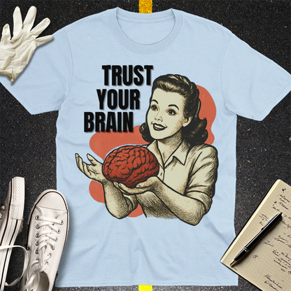 Brains for Dinner T-Shirt - Light Blue
