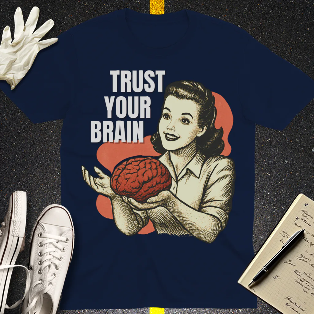 Brains for Dinner T-Shirt - Navy