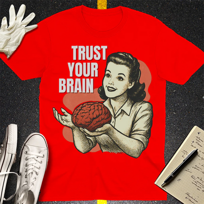 Brains for Dinner T-Shirt - Red