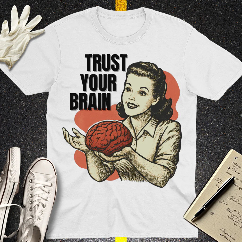 Brains for Dinner T-Shirt - White
