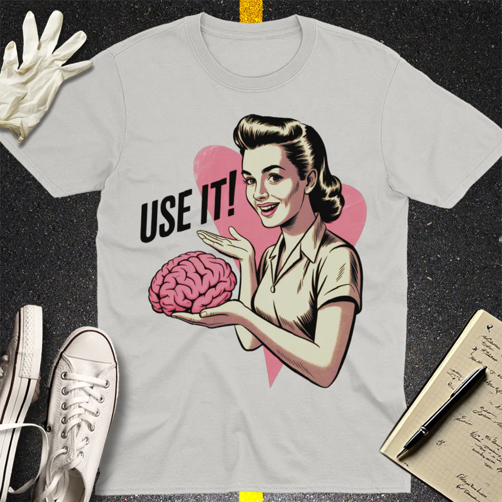 Use Your Brain T-Shirt - Ice Grey