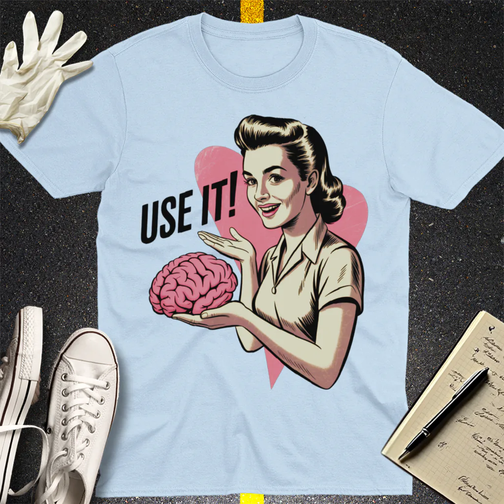 Use Your Brain T-Shirt - Light Blue