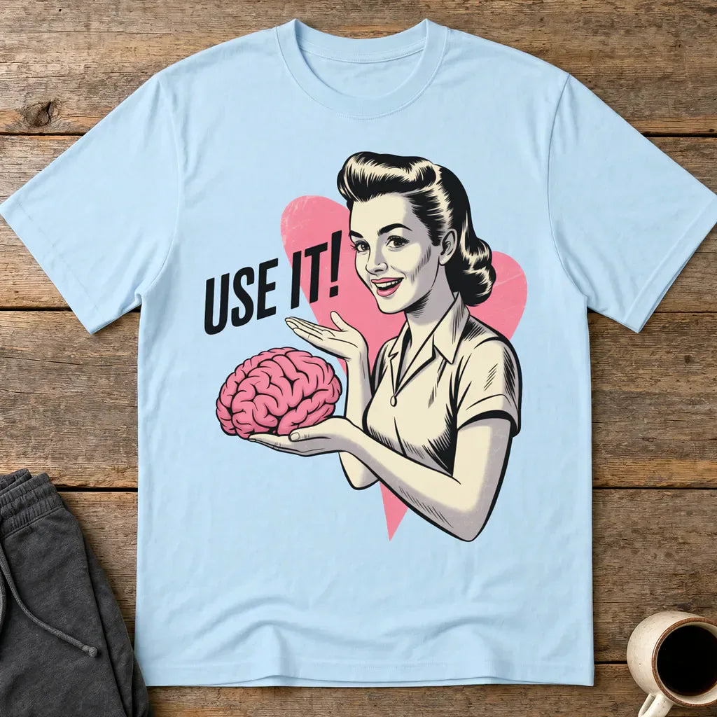Use Your Brain T-Shirt - Light Blue