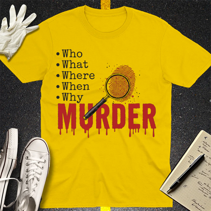Murder Mystery Questions T-Shirt - Daisy