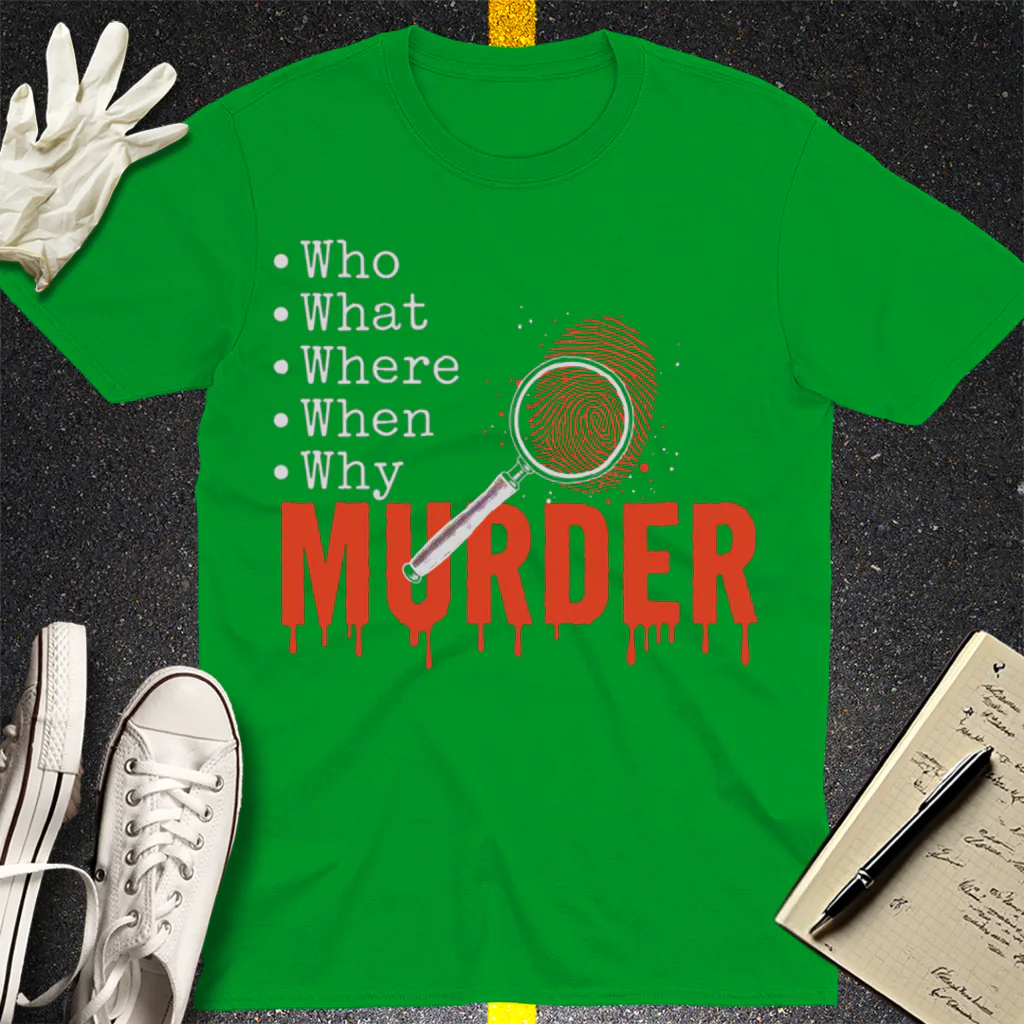 Murder Mystery Questions T-Shirt - Irish Green
