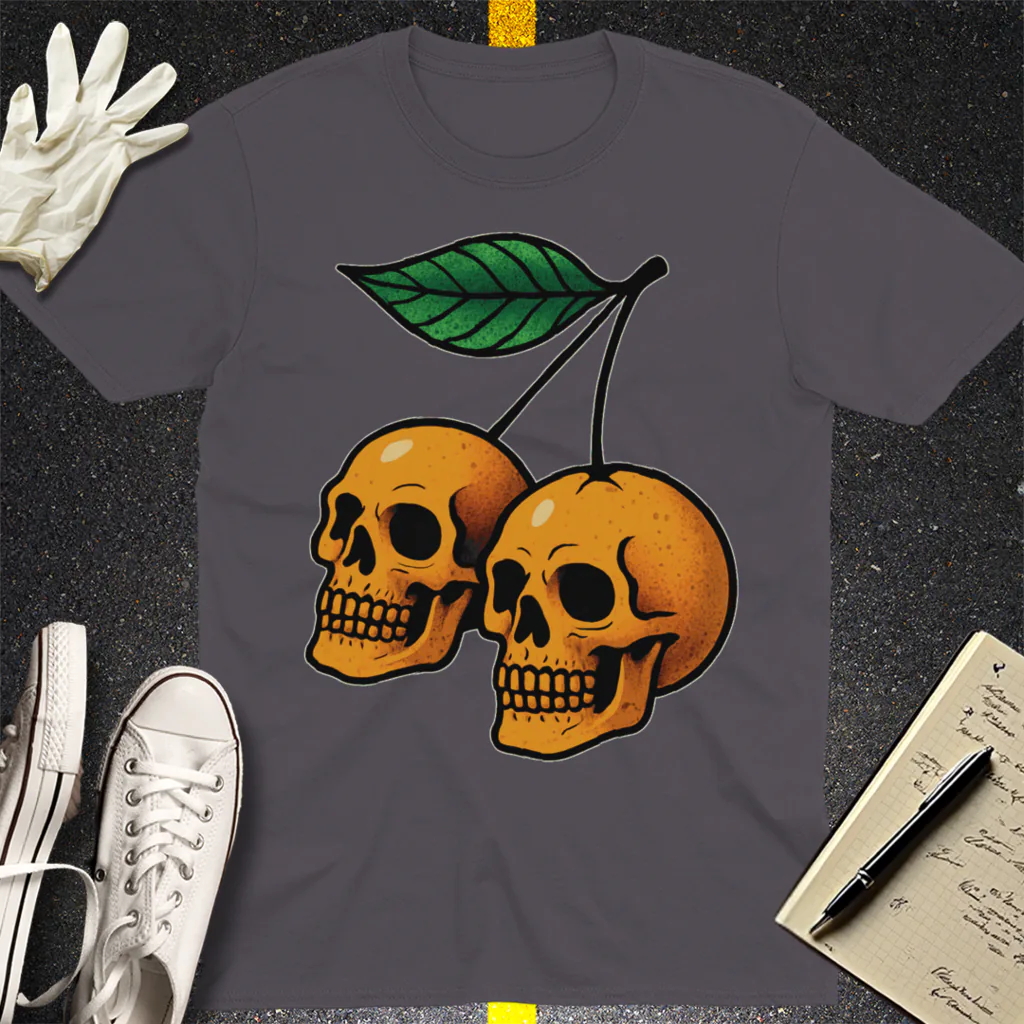 Deadly Sweet Cherries T-Shirt - Charcoal