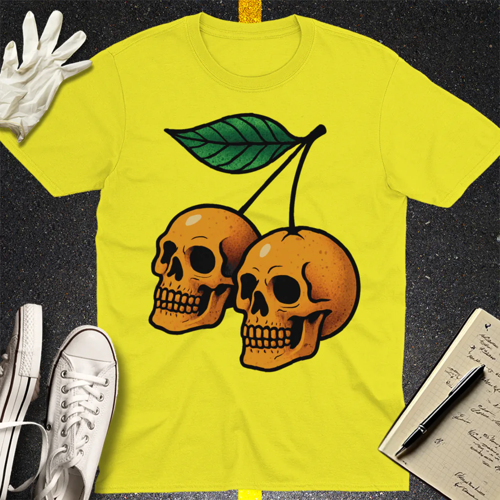 Deadly Sweet Cherries T-Shirt - Cornsilk