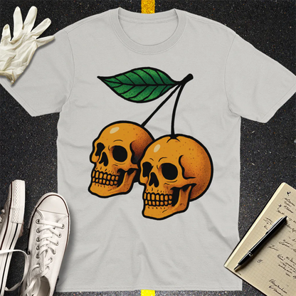 Deadly Sweet Cherries T-Shirt - Ice Grey