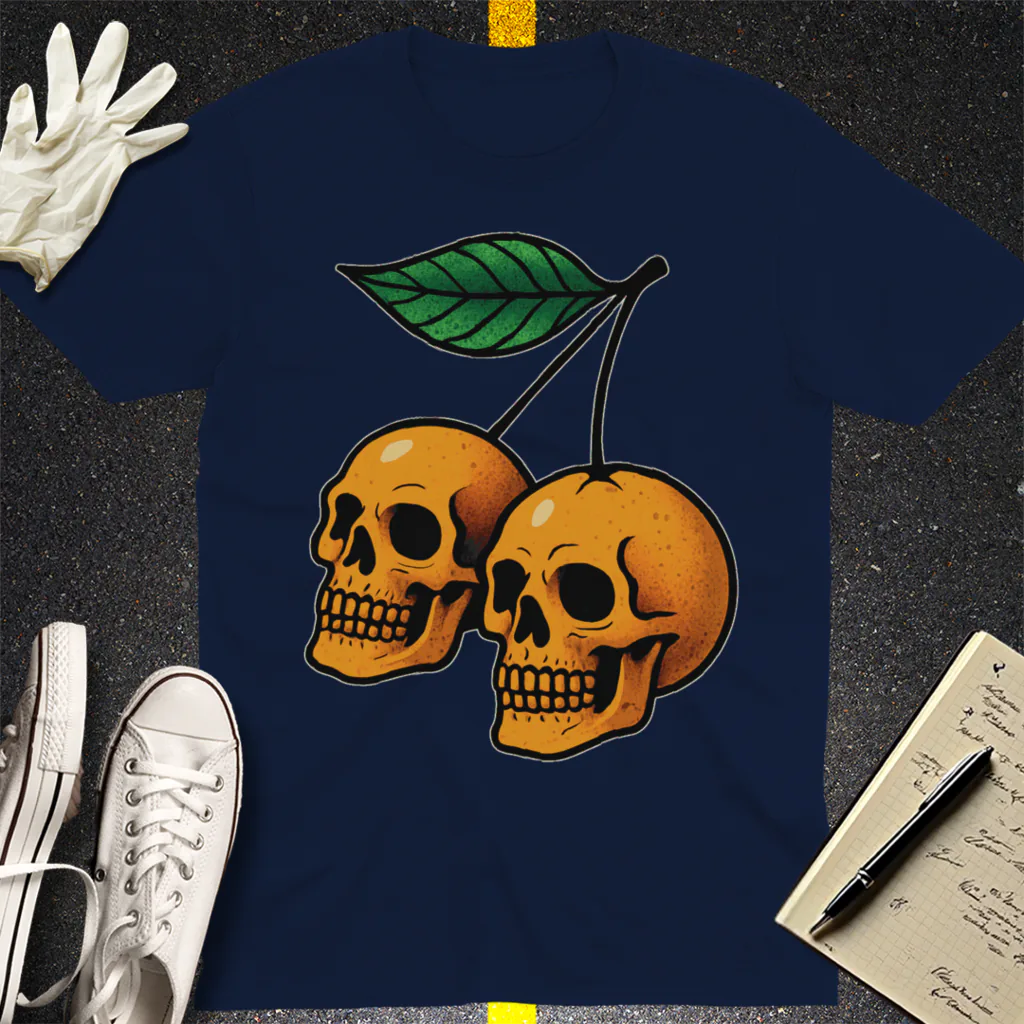 Deadly Sweet Cherries T-Shirt - Navy