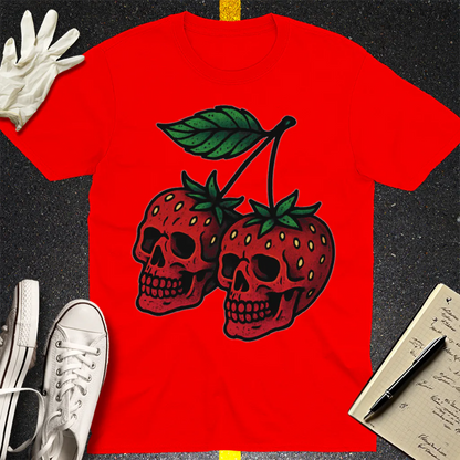 Strawberry Skulls T-Shirt - Red