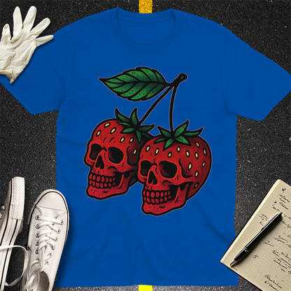 Strawberry Skulls T-Shirt - Royal