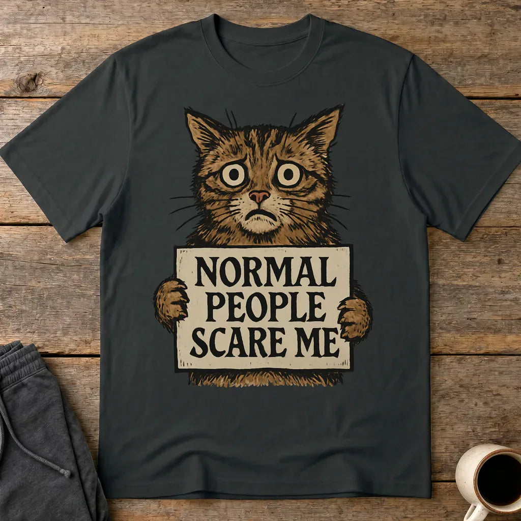 Normal People Scare Me T-Shirt - Black