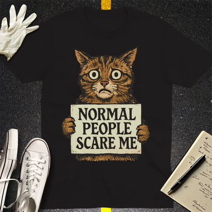 Normal People Scare Me T-Shirt - Black